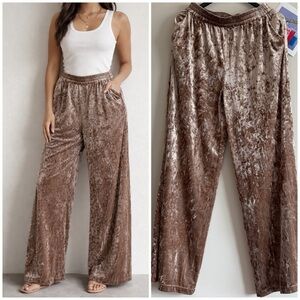 L'AGENCE Lillian Wide Leg Velvet Pants